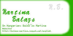 martina balazs business card